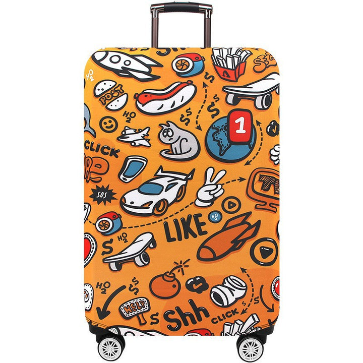 Unisex hard shell trolley with eye-catching marble print, telescopic handle and impact-resistant construction Stornfield