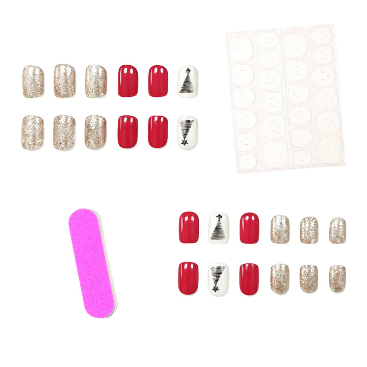 Festive Tree Design Nail Art Stornfield
