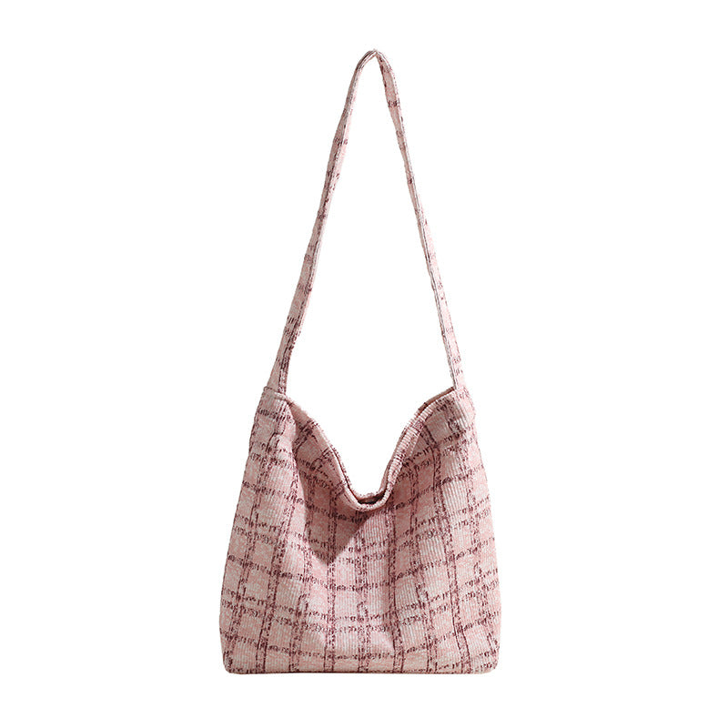 Textured Fabric Hobo Handbag