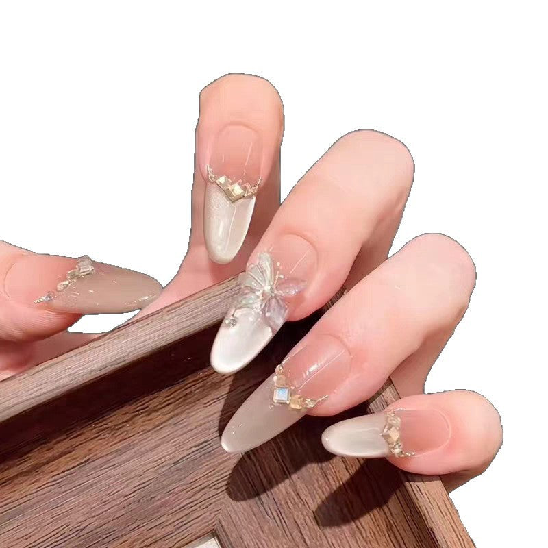 Premium Decorative Long Stiletto Press-On Nails Stornfield