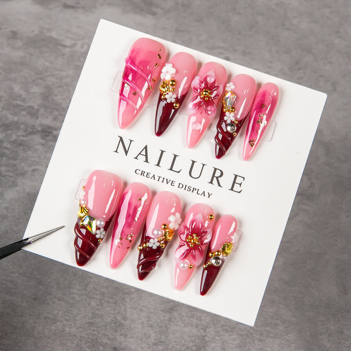 Artistic Press-On Nail Enhancements Set