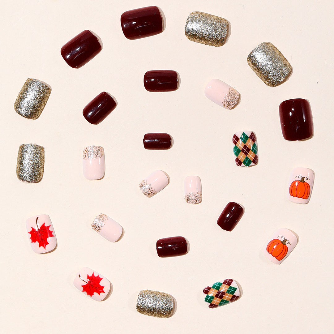 Seasonal Autumn-Themed Nail Art Set Stornfield