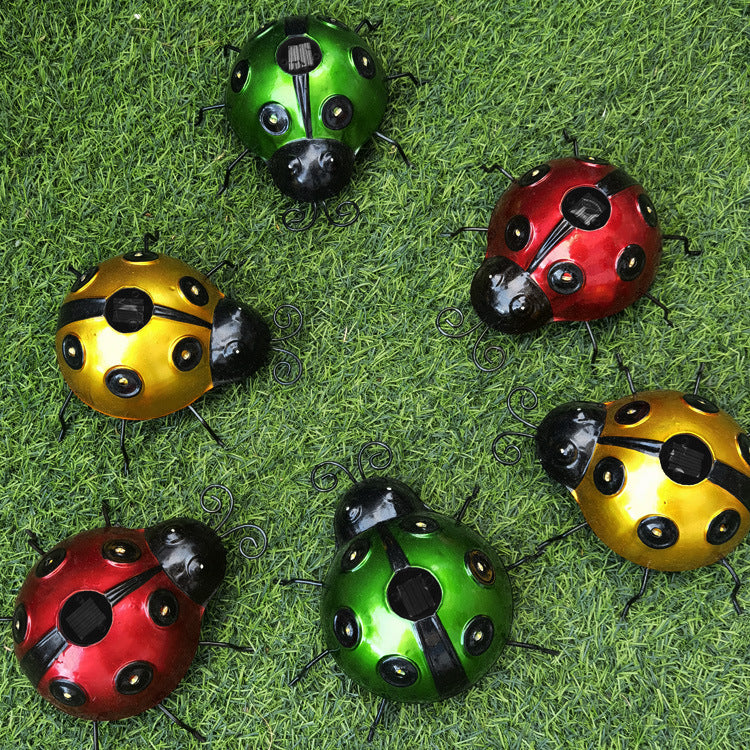 Decorative Solar-Powered Metal Ladybug Garden Lights With Warm LED Accents Stornfield
