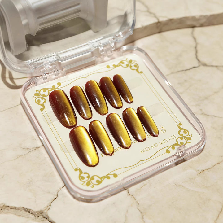 Glossy Almond-Shaped Press-On Nail Tips Stornfield