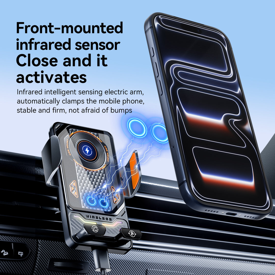 Unisex Smartphone holder with fast charging function and integrated safety device Stornfiled