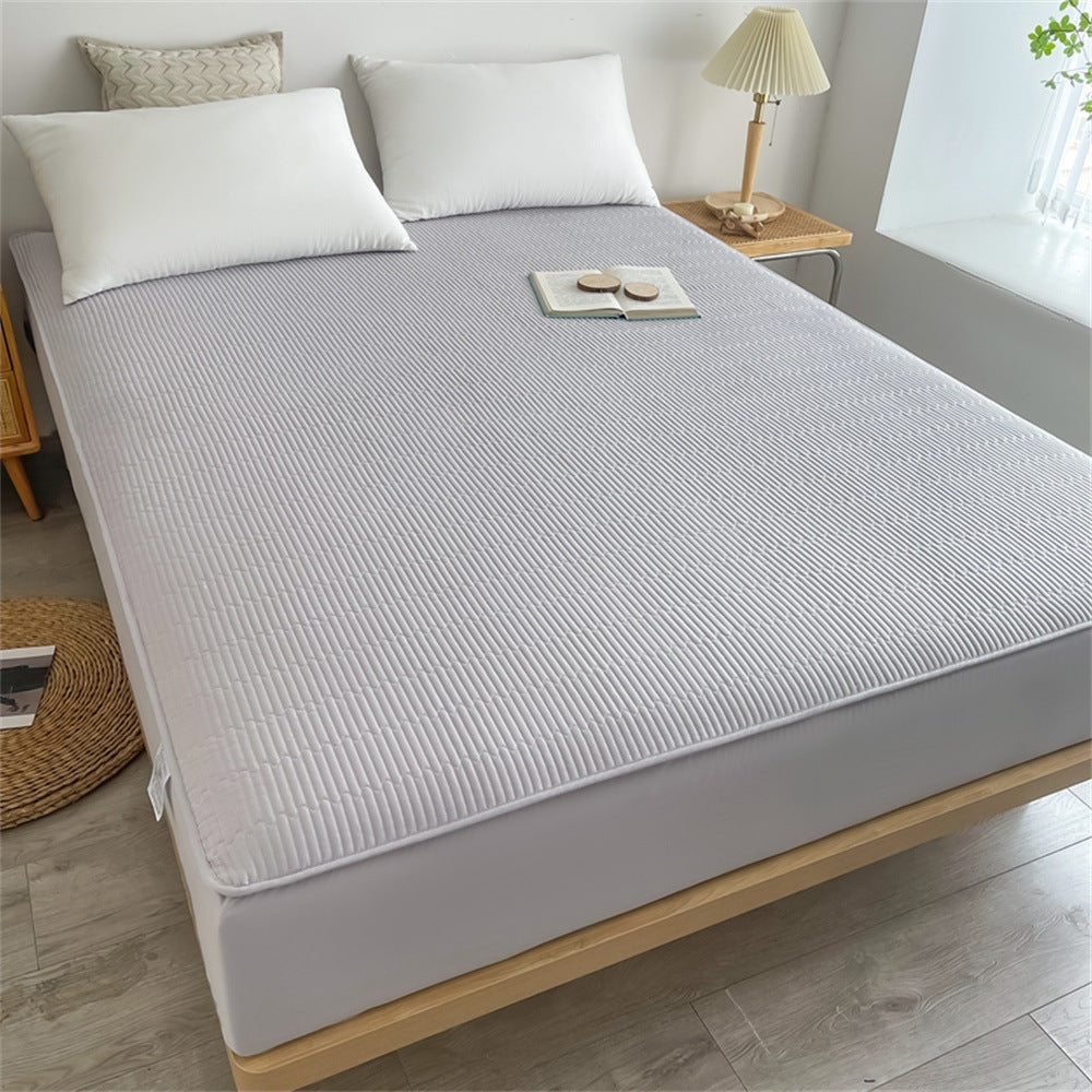 Quilted Cooling Mattress Topper Protector Fitted Pad with Deep Elastic Skirt