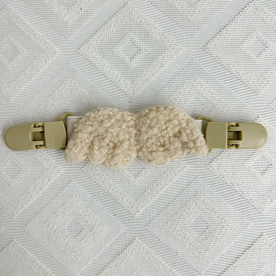 Plush Teddy Pacifier Clip with Safety Buckle and Elastic Strap