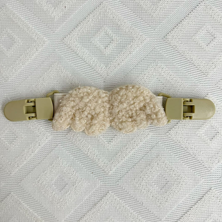 Plush Teddy Pacifier Clip with Safety Buckle and Elastic Strap