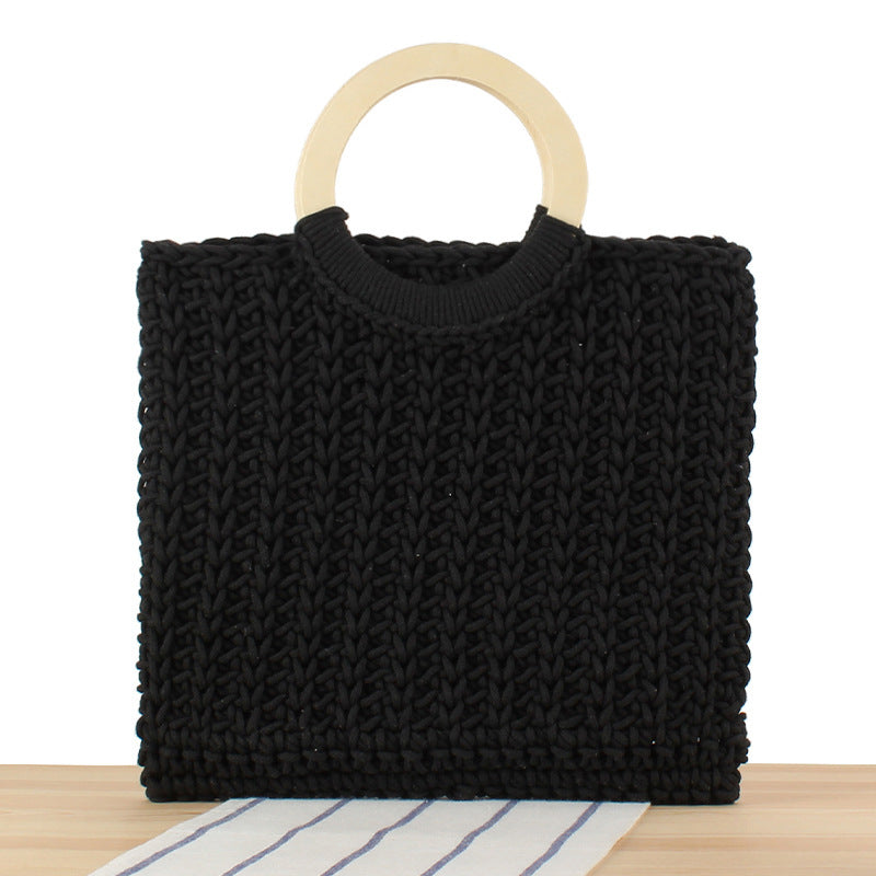 Handbag with Modern Geometric Knit Design Stornfield