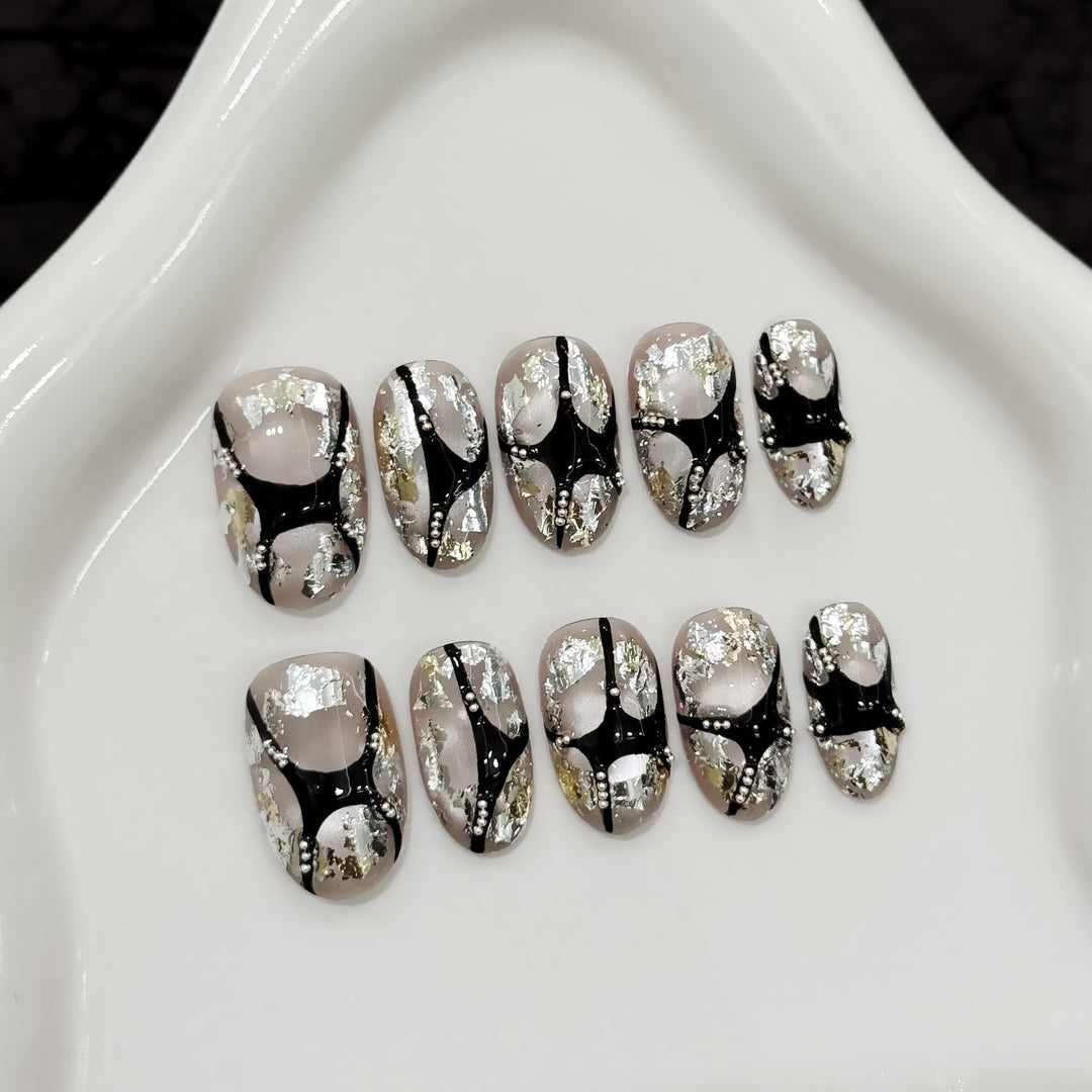 Artfully Designed Press-On Nail Set