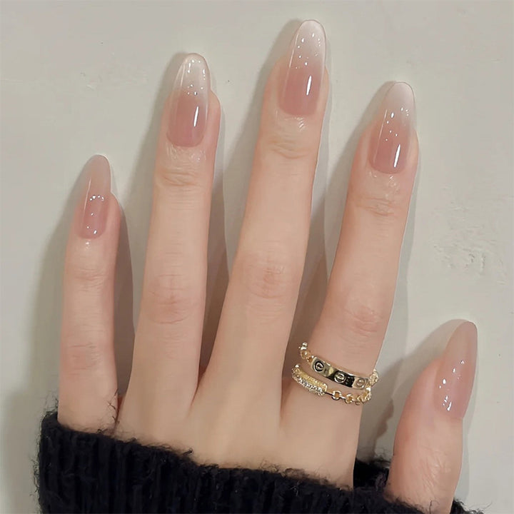 Acrylic nail set with elegant French design Stornfield