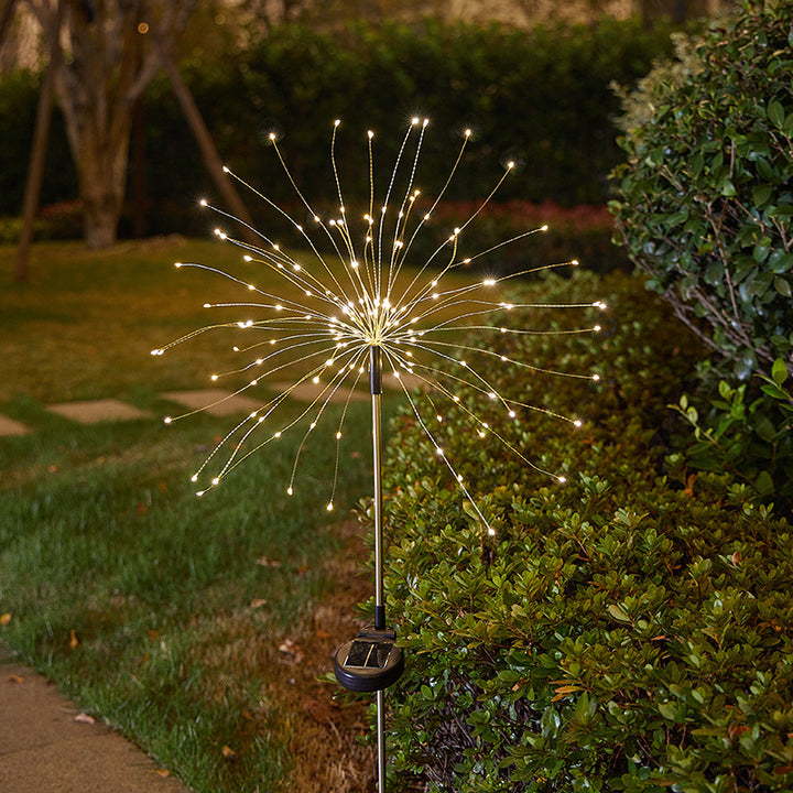 Solar LED Dandelion Garden Stake Lights With Flexible Multi-Head Stems And Integrated Solar Panel Stornfield