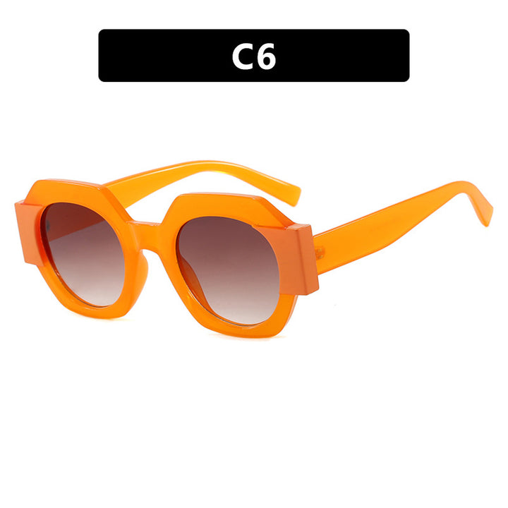 Ladies trendy sunglasses in hexagonal design Stornfield