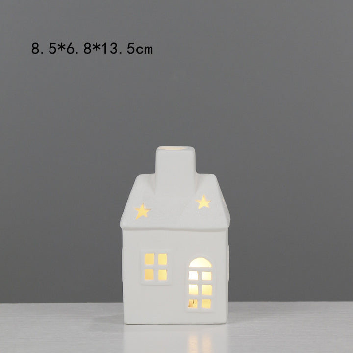 Decorative House-Shaped Ceramic Night Light Stornfeild