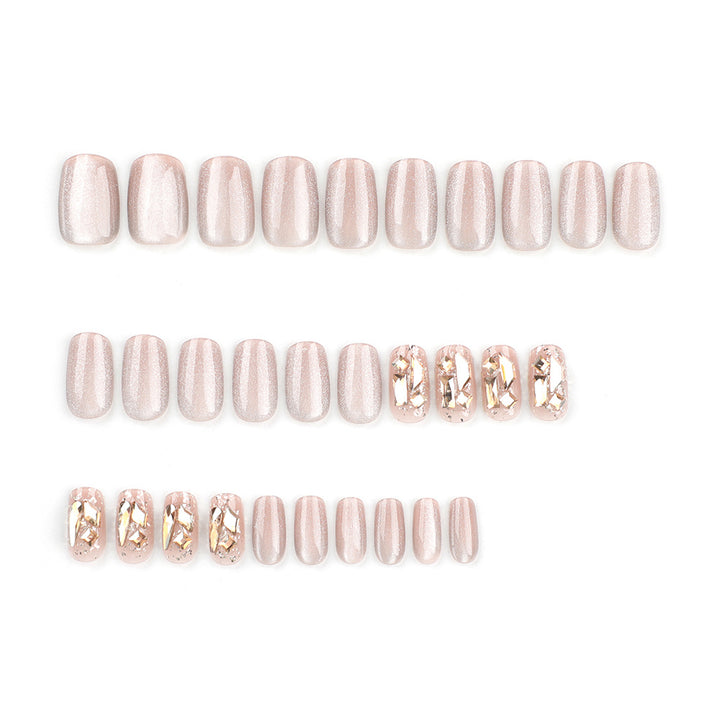 Elegant Nail Art with Shiny Accents Stornfield