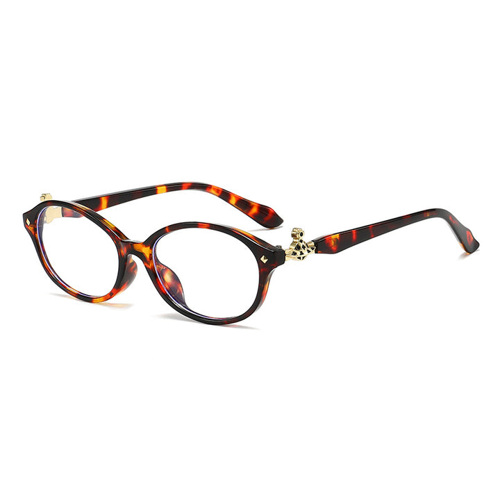 Women's fashionable optical glasses in elegant oval design with golden accents Stornfield