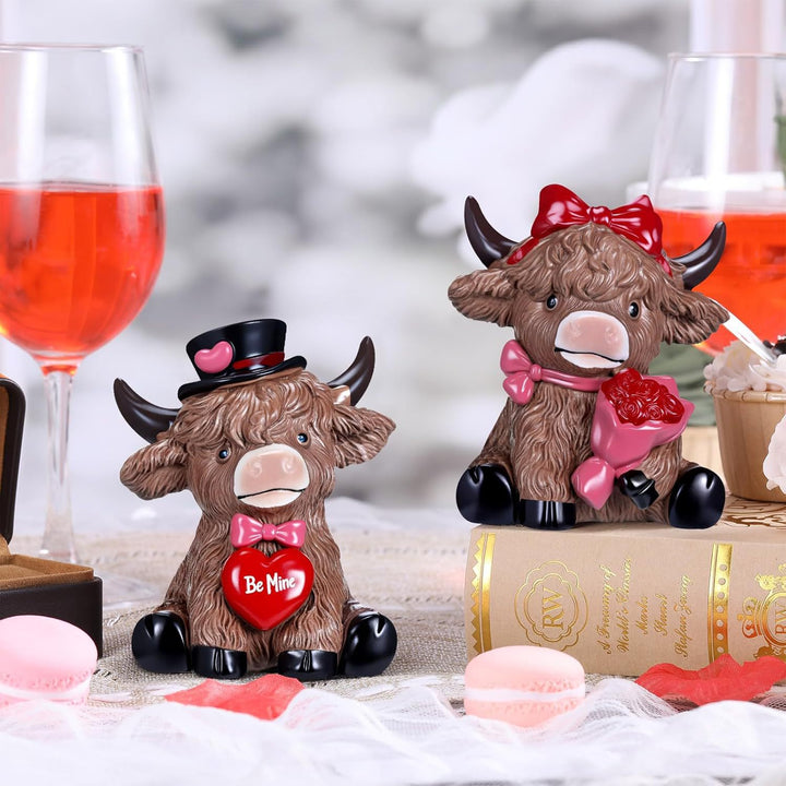 Decorative Highland Cattle Duo Stones Stornfield