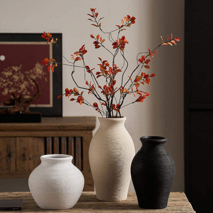 Elegant ceramic vase with textured design Stornfield