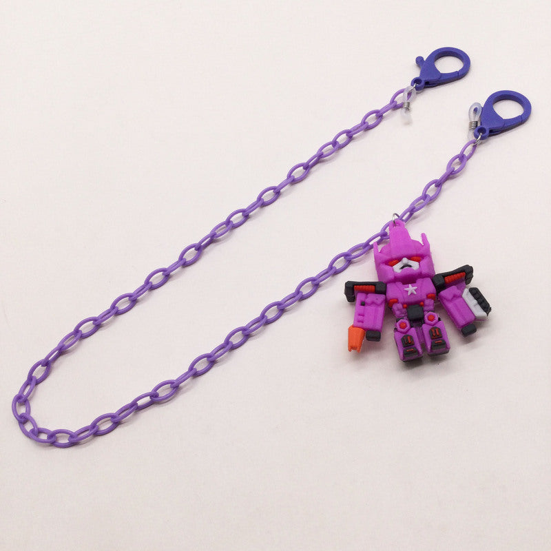 Playful glasses holder chain with robot motif Stornfield