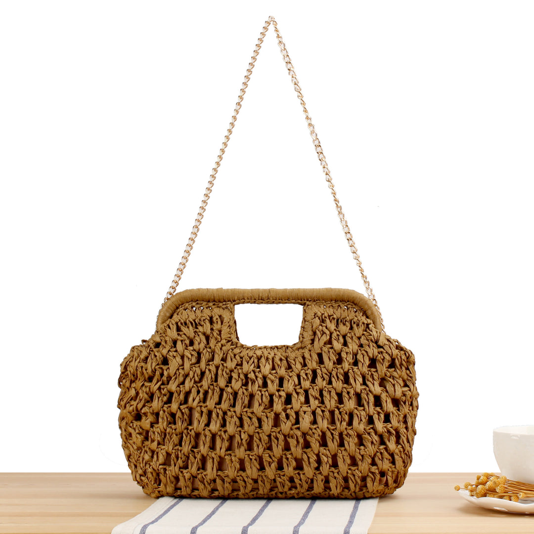 Braided handbag with elegant chain strap Stornfield