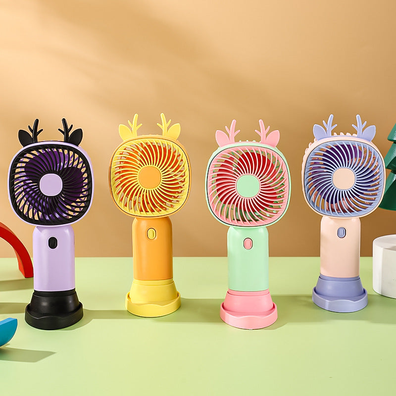 Unisex Portable Hand Fan with Animal Horns Stornfield
