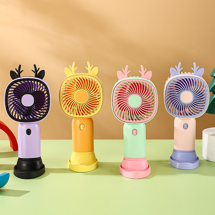 Unisex Portable Hand Fan with Animal Horns Stornfield