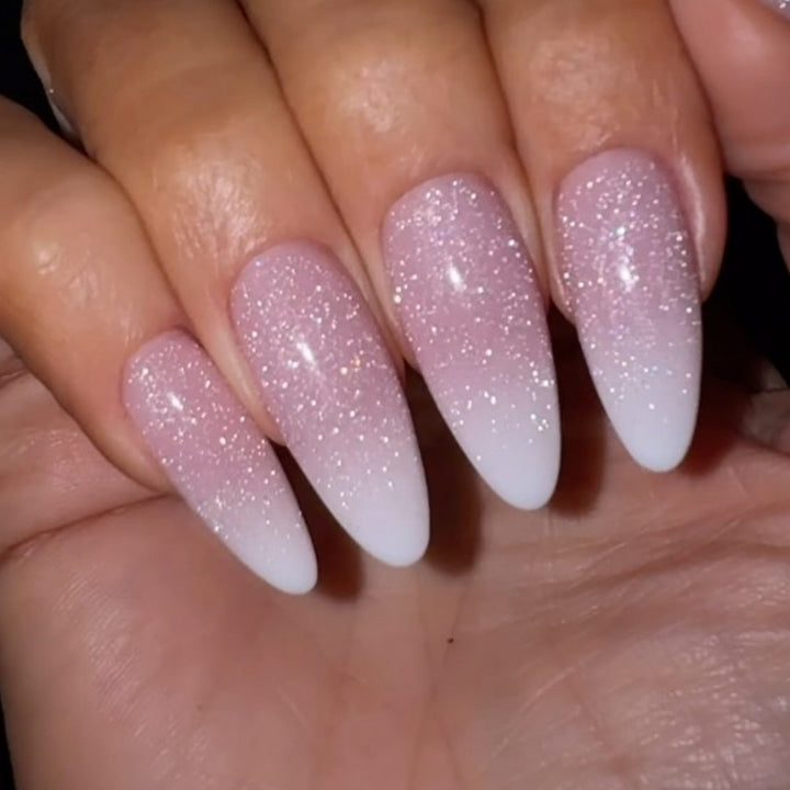 Elegant Glittering Ombre Nail Art Stornfield