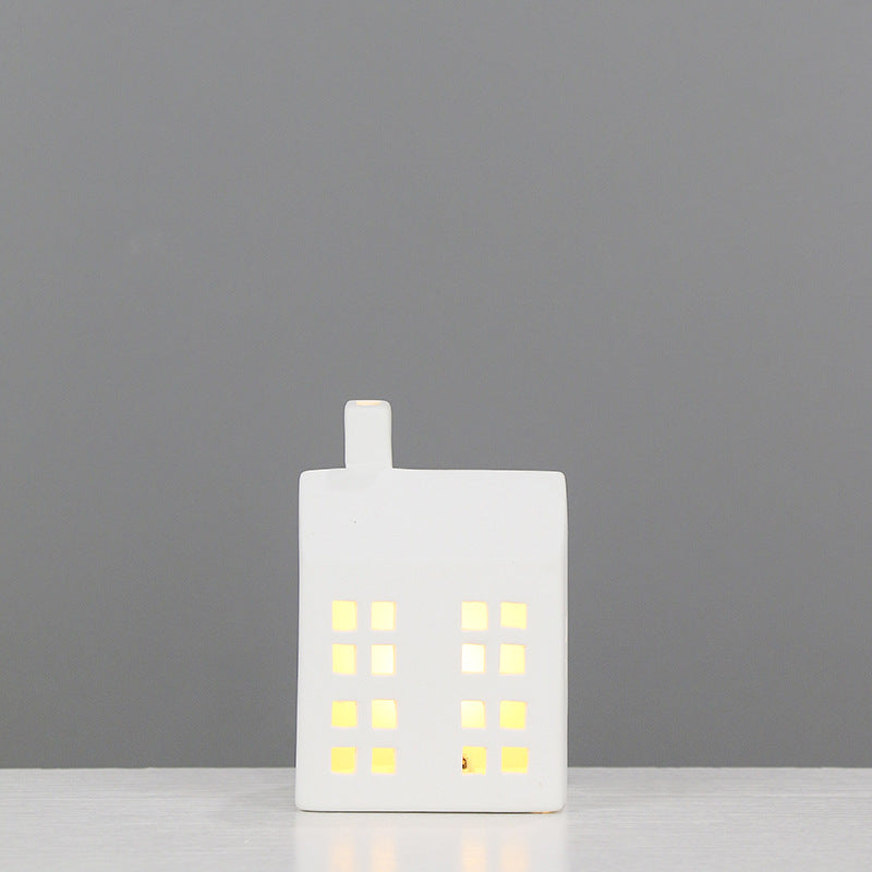 Decorative Ceramic House Candle Holder Stornfeild