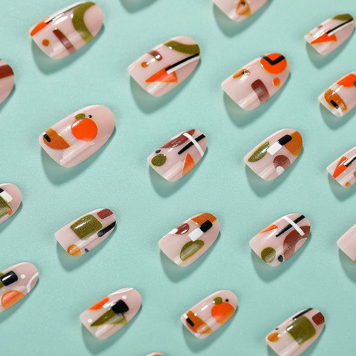 Artificial nails with geometric design Stornfield
