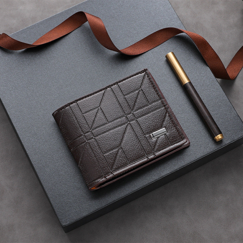 Textured Leather Passport Holder Stornfield