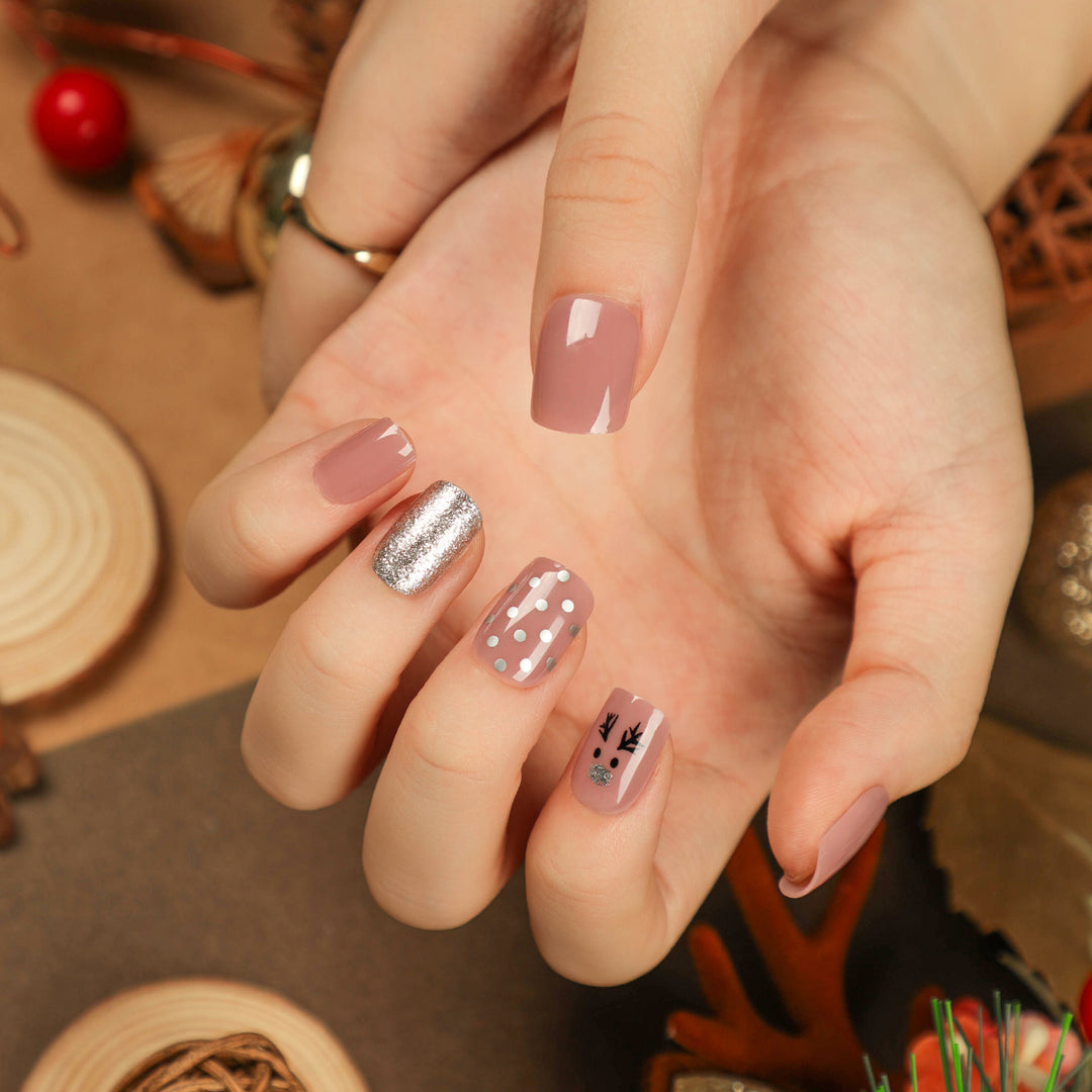 Artful Nail Extensions with Glitter and Rhinestone Embellishments Stornfield