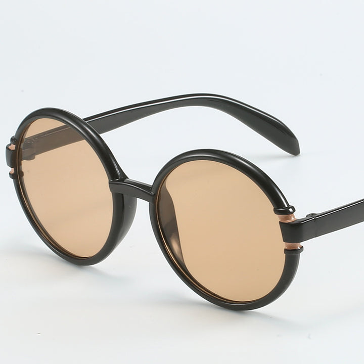 Women's round sunglasses in trendy leopard pattern with UV protection Stornfield