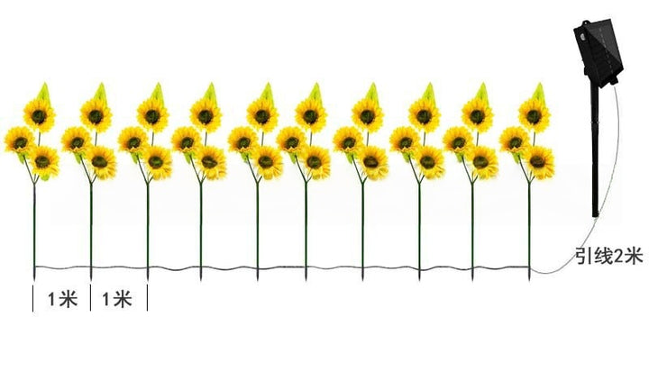 Solar-Powered Outdoor Garden Stake Lights With Realistic Sunflower Blooms And Waterproof Solar Controller Stornfield
