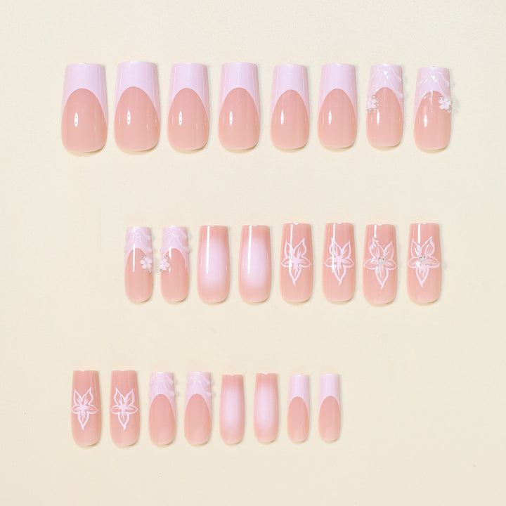 Elegant Floral Press-On Nail Art Stornfield