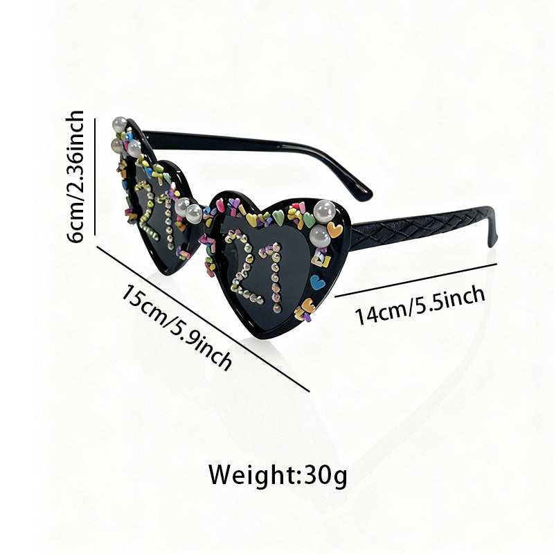 Fun Heart-Shaped Celebration Sunglasses Stornfield