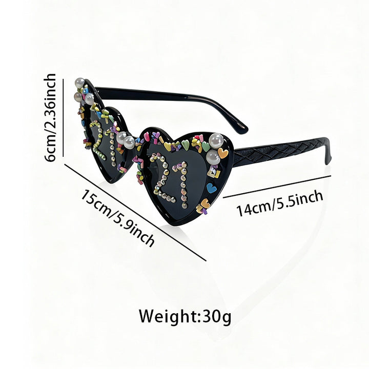 Fun Heart-Shaped Celebration Sunglasses Stornfield