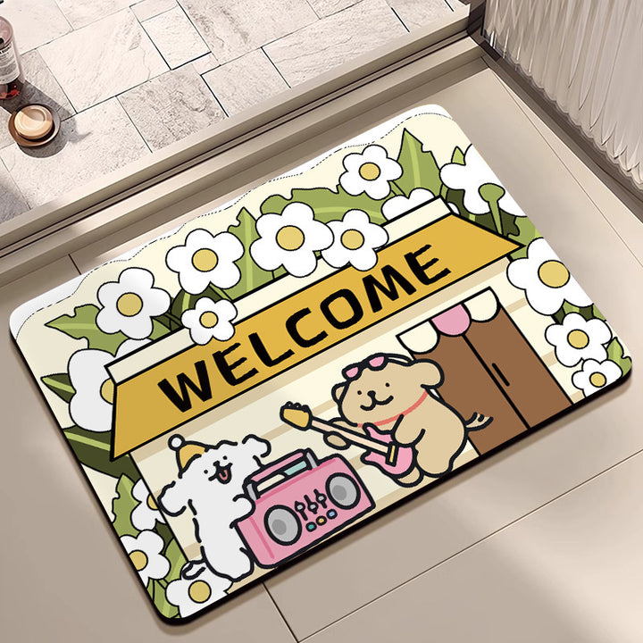 Cute Cartoon Character Welcome Mat
