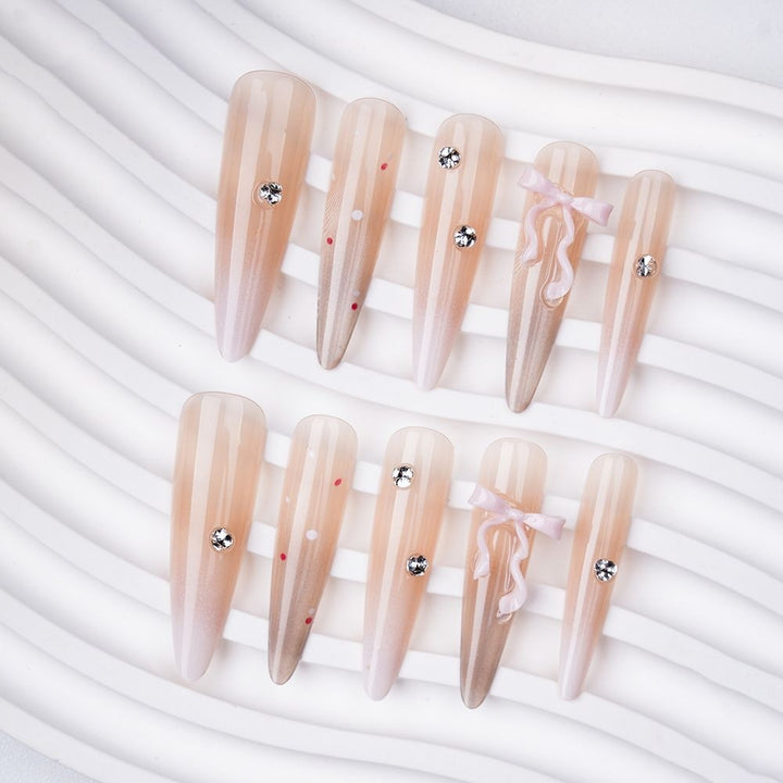 Butterfly-Inspired Stiletto Press-On Nails