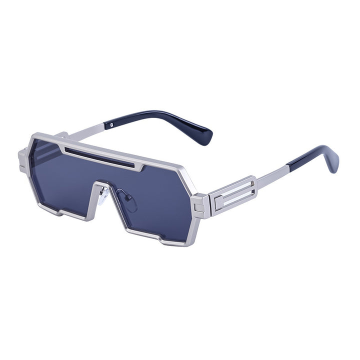 Women's fashionable sunglasses in a futuristic design with a wide frame Stornfield