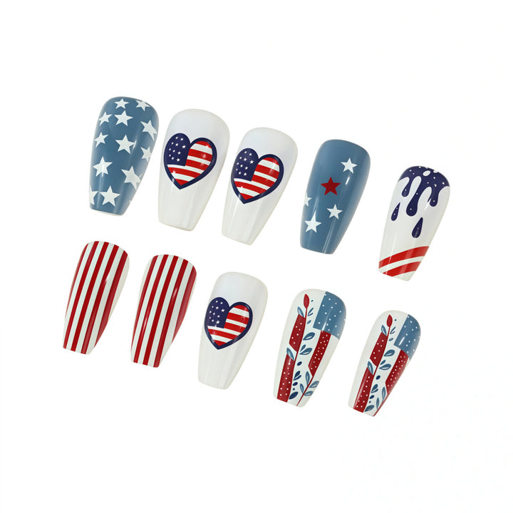 Creative and patriotic art nails Stornfield
