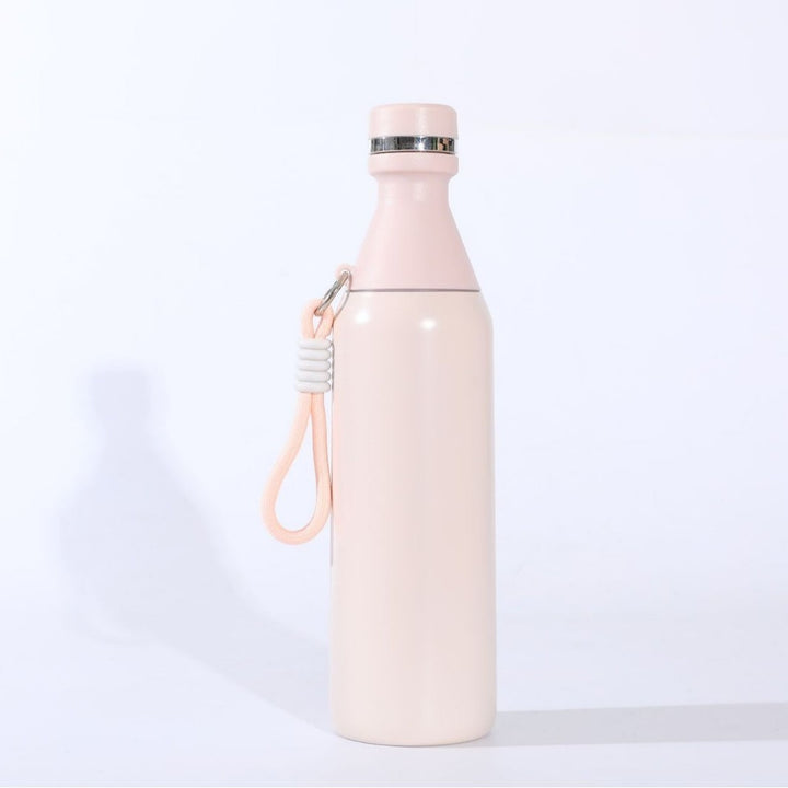 Ladies insulated stainless steel drinking bottle with practical carrying handle Stornfield