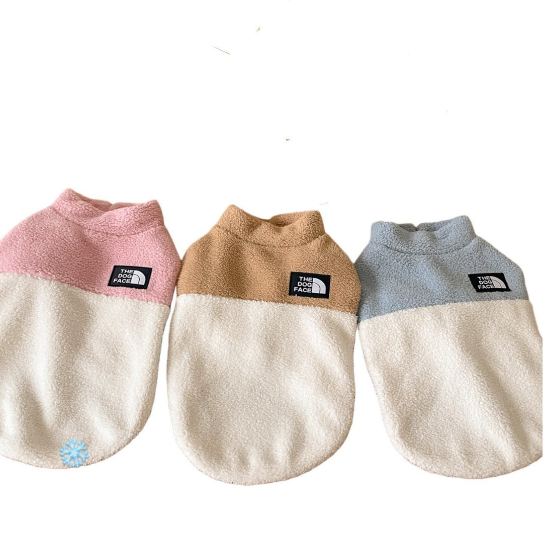 Plush Sherpa Fleece Reversible Dog Hoodie Harness