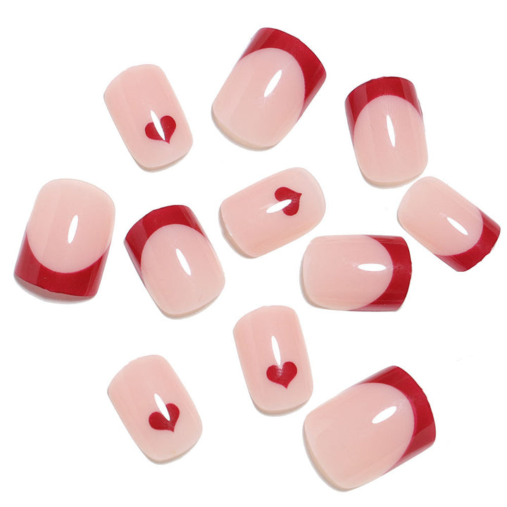 Artistic Heart-Design Press-On Nail Set Stornfield