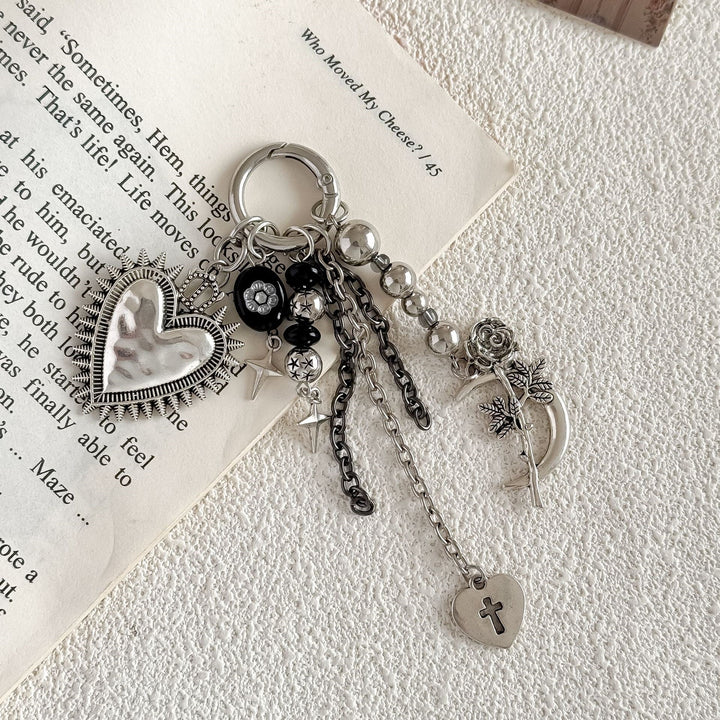 Keychain with heart and floral motif Stornfield