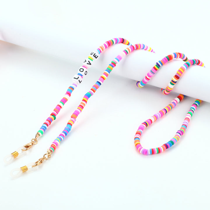 Fashionable glasses strap with colorful beads Stornfield