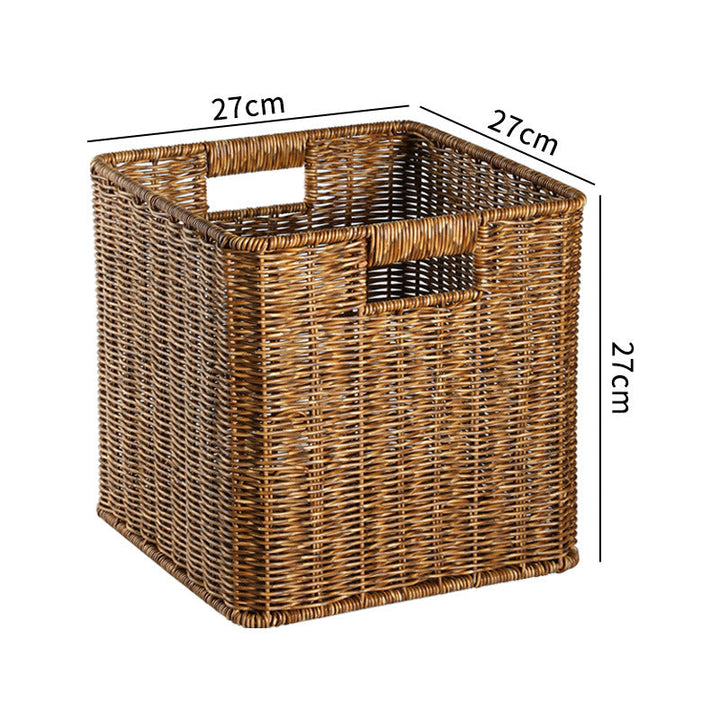 Handcrafted Rectangular Wicker Storage Bin Stornfield