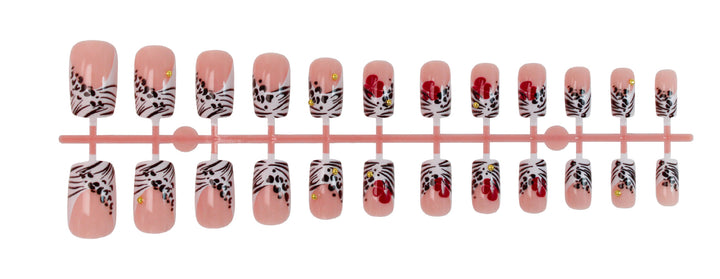 Nail art set with elegant floral accents Stornfield