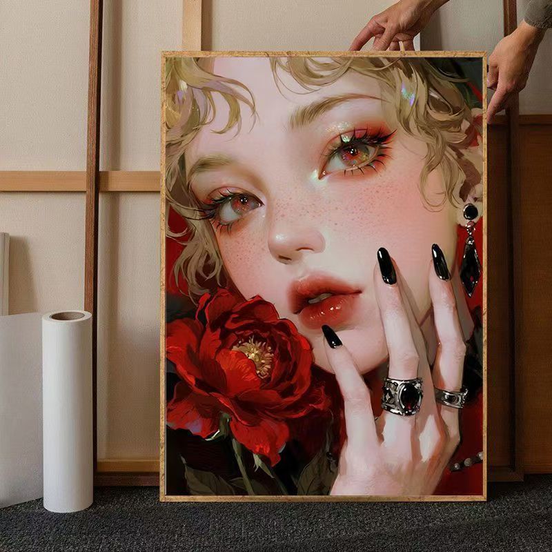 Contemporary Floral Portrait Canvas Art Stornfield