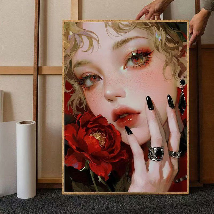 Contemporary Floral Portrait Canvas Art Stornfield