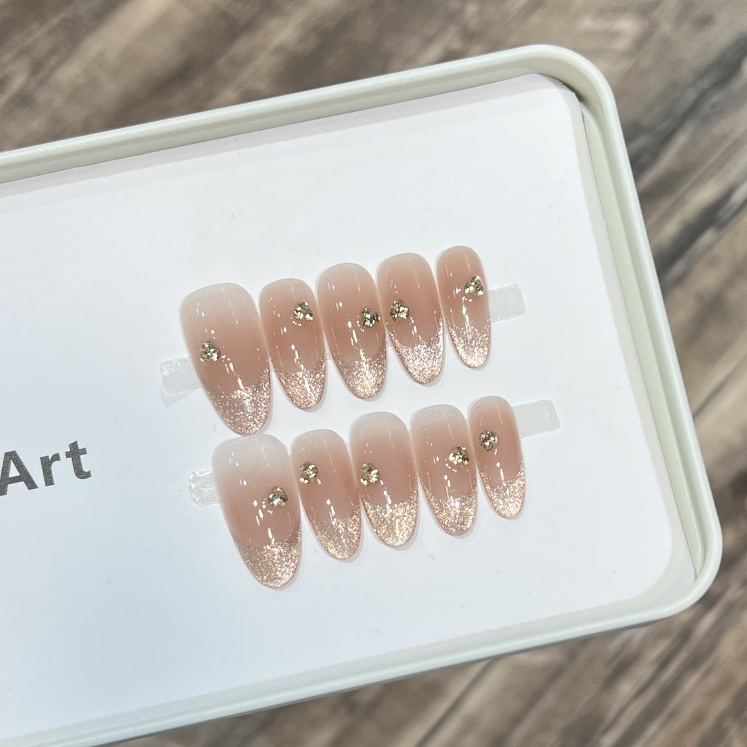 Elegant Glitter-Accent Press-On Nail Set Stornfield